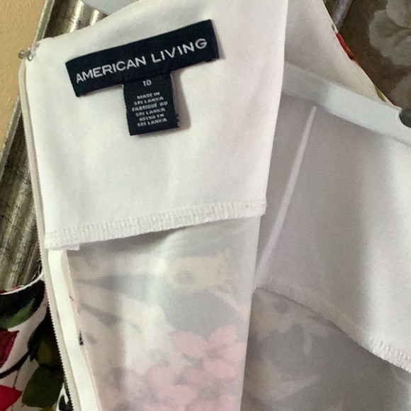 American living sleeveless dress beautiful flowers stretchy Red green ye… - Picture 12 of 16